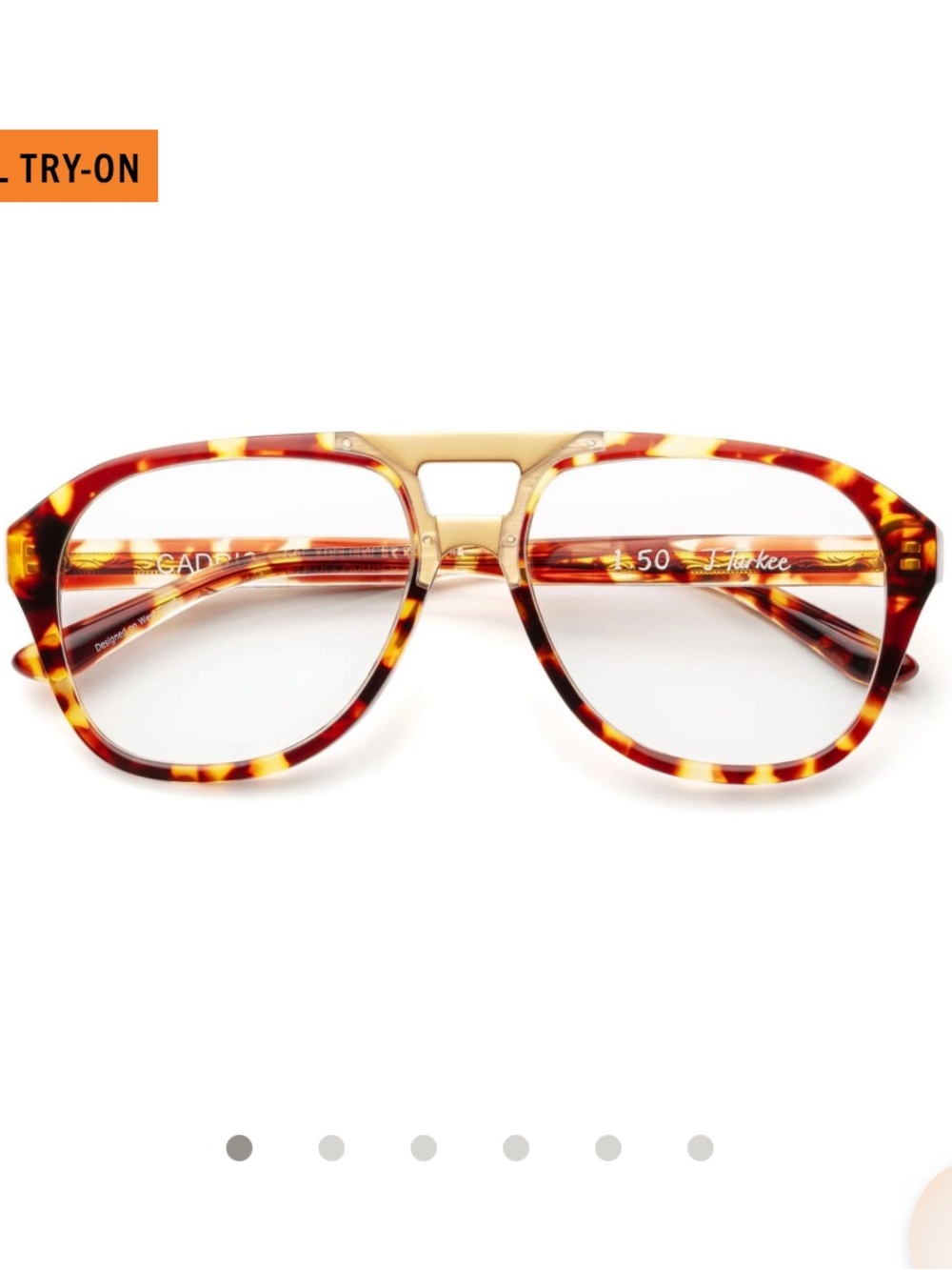 Tortoise Shell Women’s Glasses with Gold Bridge